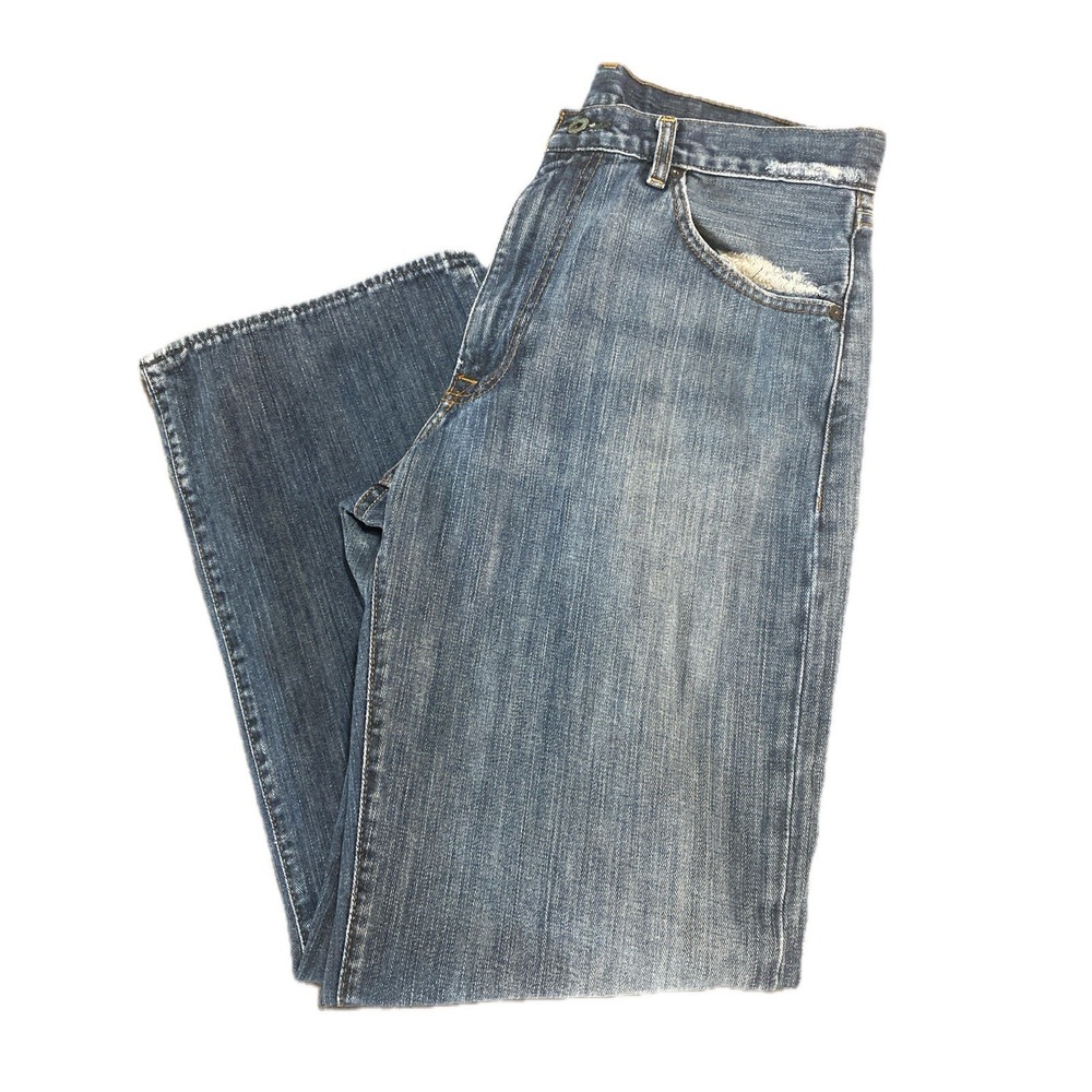 Ralph Lauren‎ Polo Distressed Jeans 34X30 Blue Thompson Slouchy Leg  Zip Fly